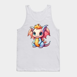 Kawaii Dragon Drawing Tank Top